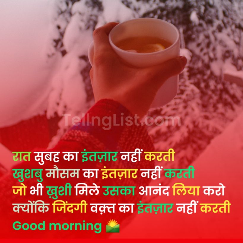 Good morning Hindi shayari SMS with image